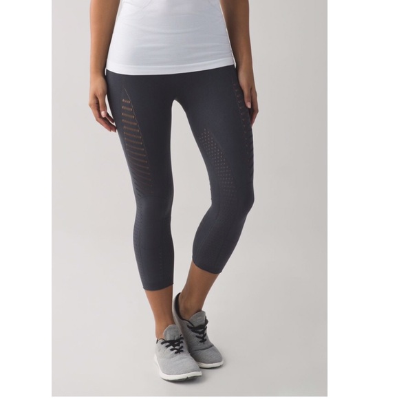lululemon athletica Pants - LULULEMON | Light Speed Crop Perforated Leggings